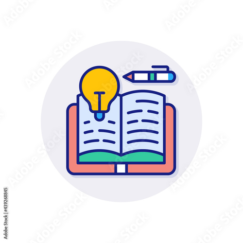 Knowledge icon in vector. Logotype