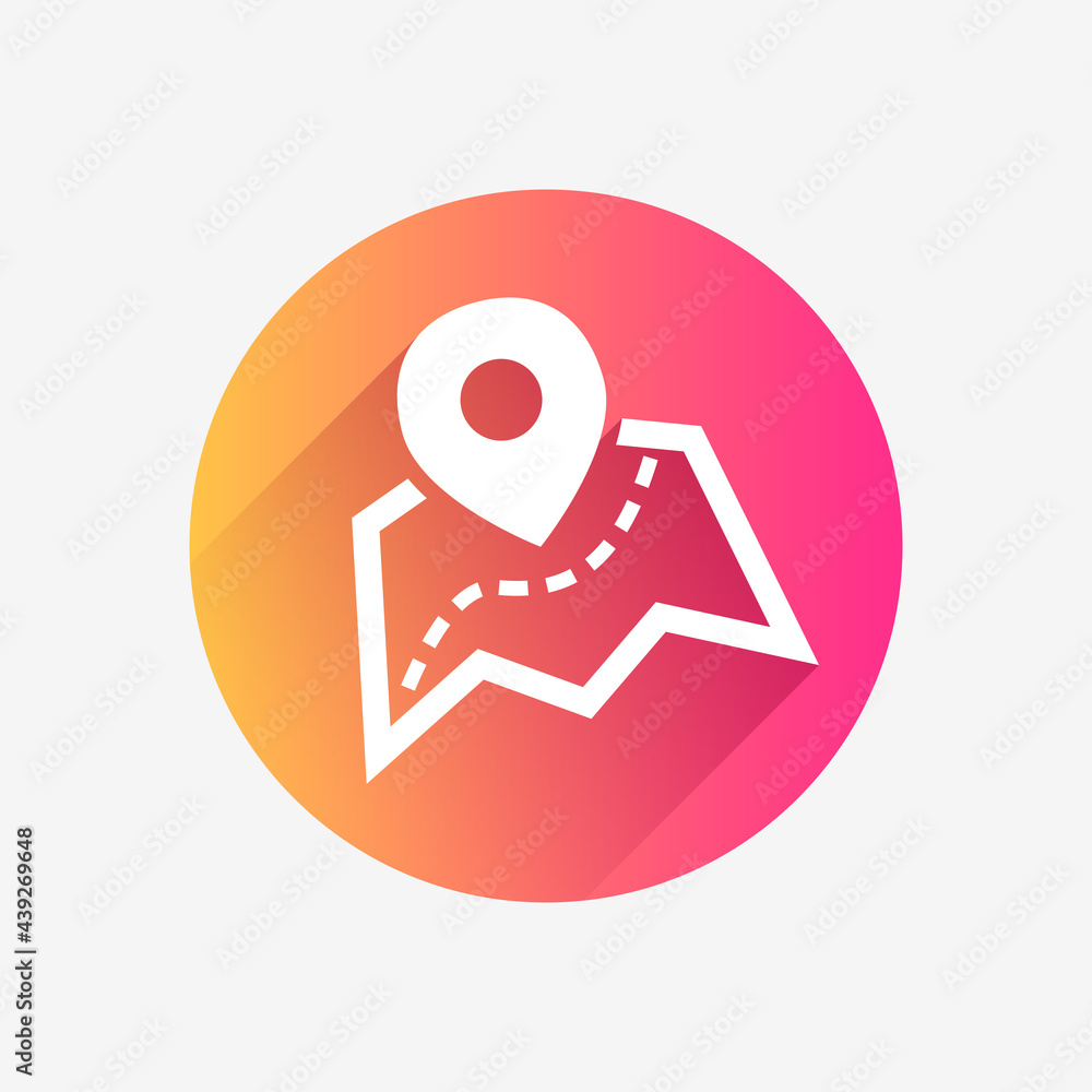 Location Pin Map Flat Design Vector Icon Location Pin Map Flat Design Vector Icon