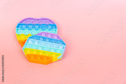colorful silicone antistress sensory toy fidget push pop it