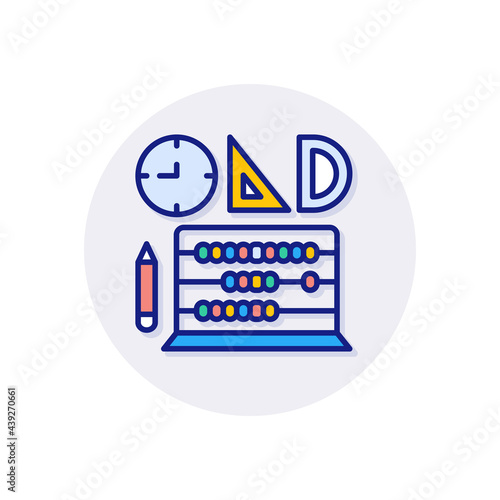 Math icon in vector. Logotype