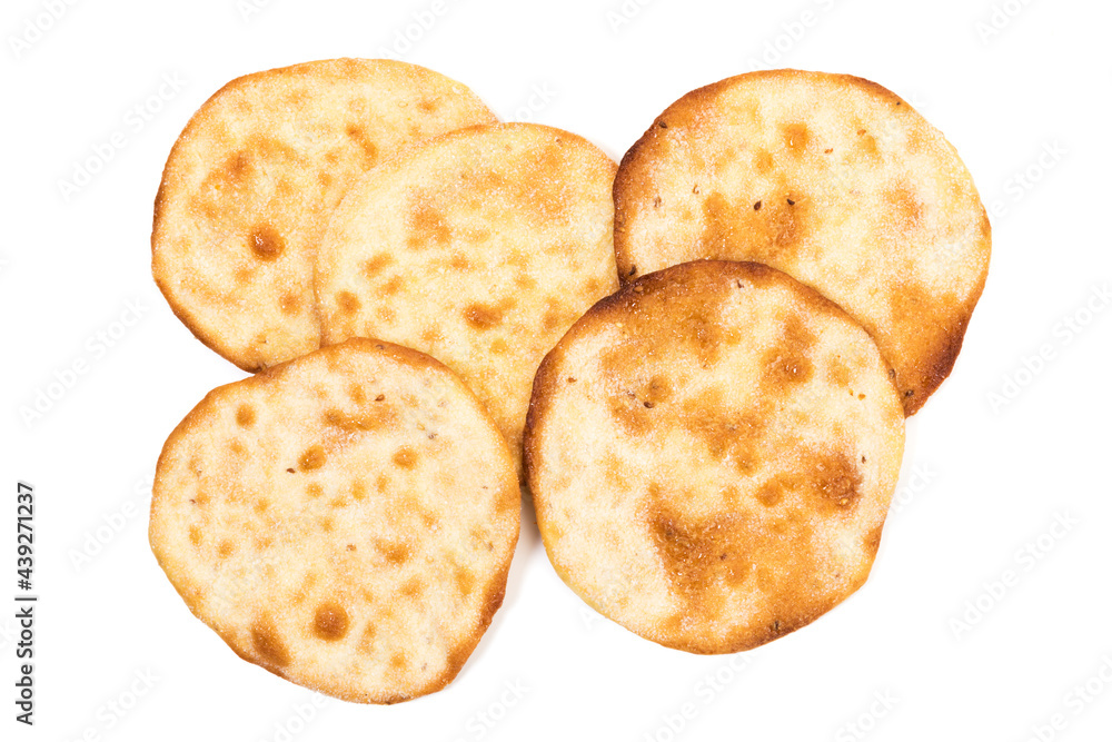 Spanish tortas de aceite Isolated on white background. Spanish tortas de aceite Isolated on white background.