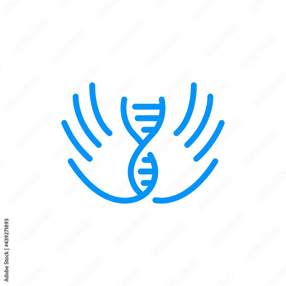 hand dna logo vector icon illustration hand dna logo vector icon illustration