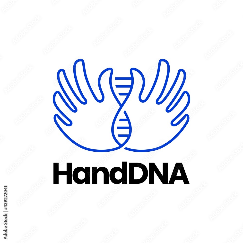 Obraz premium hand dna logo vector icon illustration