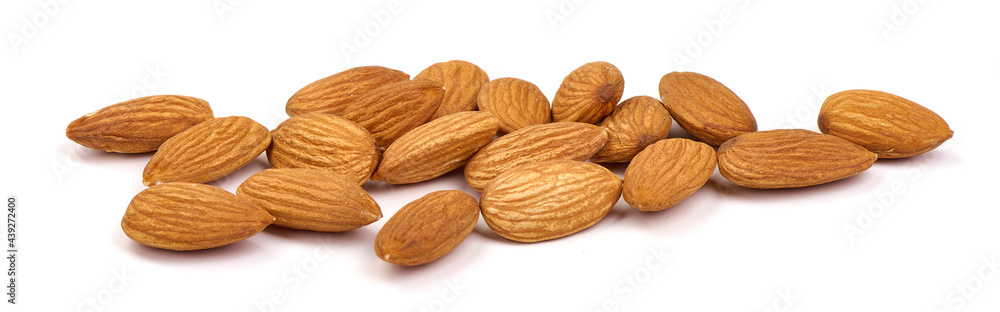 Almond nuts, isolated on white background. High resolution image. Almond nuts, isolated on white background. High resolution image.