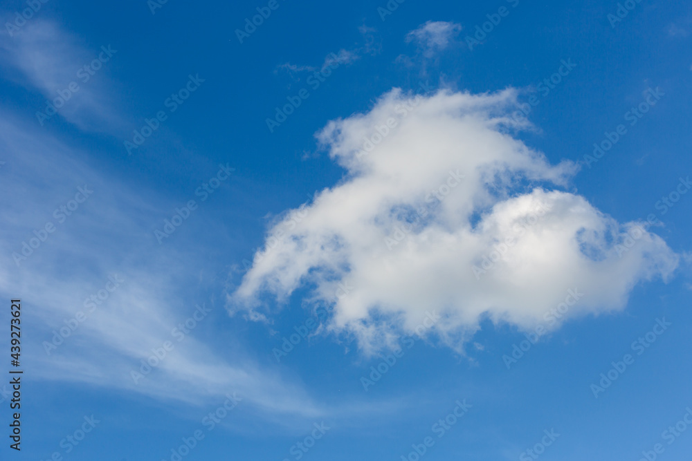 summer clouds in blue sky