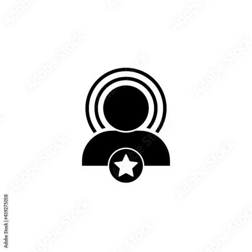Influencer icon isolated on white background
