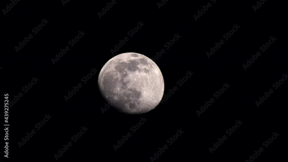 Full Moon Against Black Background. - Static Shot Full Moon Against Black Background. - Static Shot