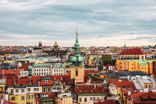 Panoramic view of the old town of Prague.