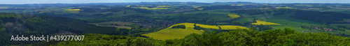 Panoramic view from the lookout tower on Velký Blaník, Czech republic,Europe 
