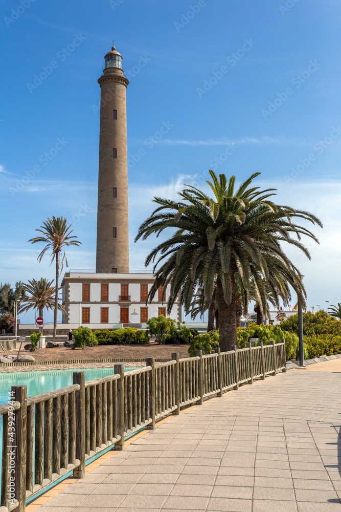 Maspalomas Lighthouse in Gran Canary, Spain