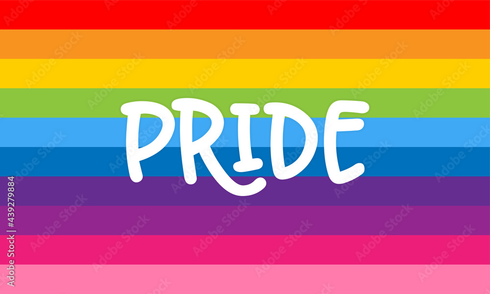 Rainbow waving flag Pride Banner. LGBT Flag Wave. Happy Pride Month ...