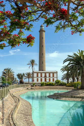 Maspalomas Lighthouse in Gran Canary, Spain