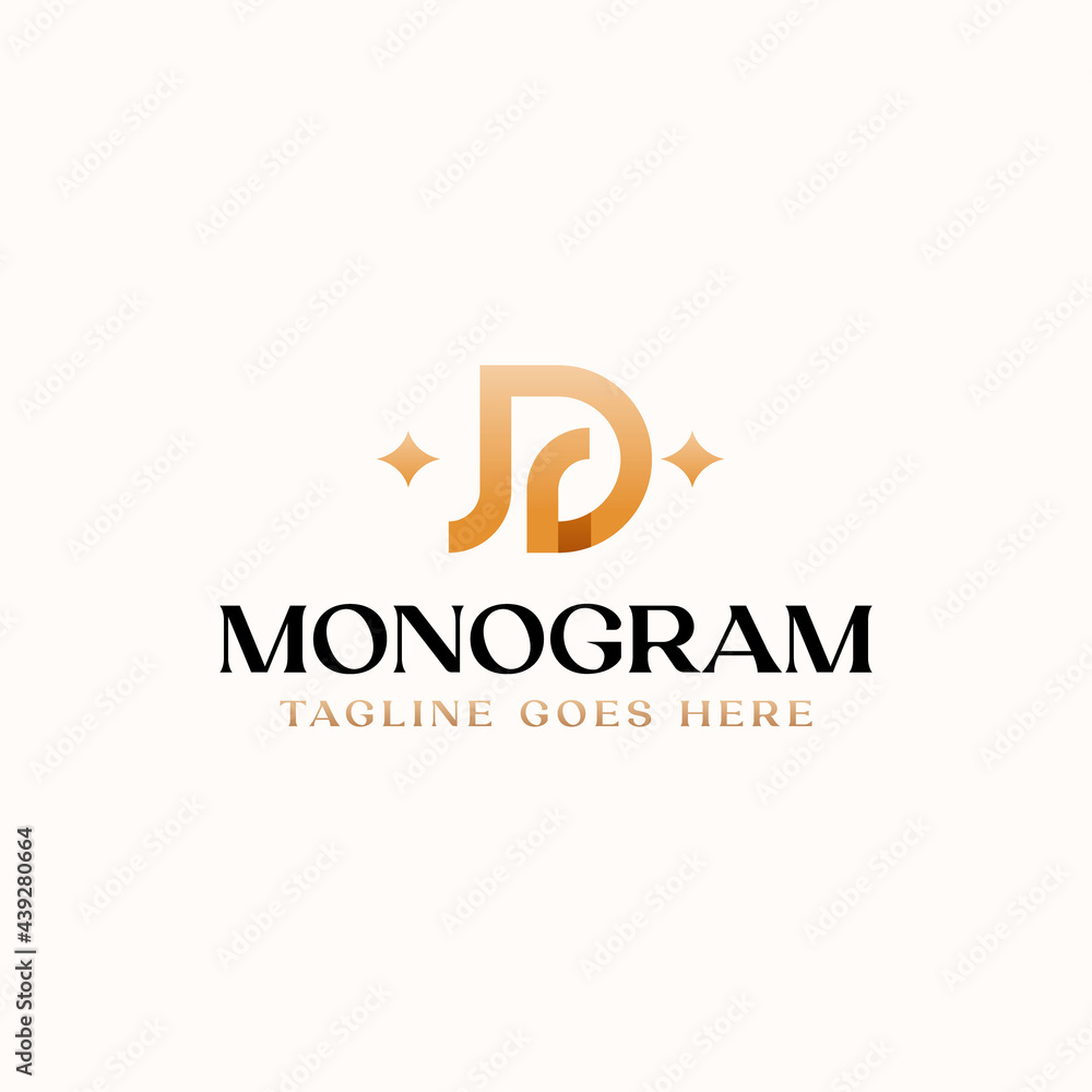 Letter D Monogram Logo Template Vector Illustration In Isolated White Background Letter D Monogram Logo Template Vector Illustration In Isolated White Background