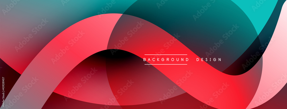Abstract overlapping lines and circles geometric background with gradient colors Abstract overlapping lines and circles geometric background with gradient colors