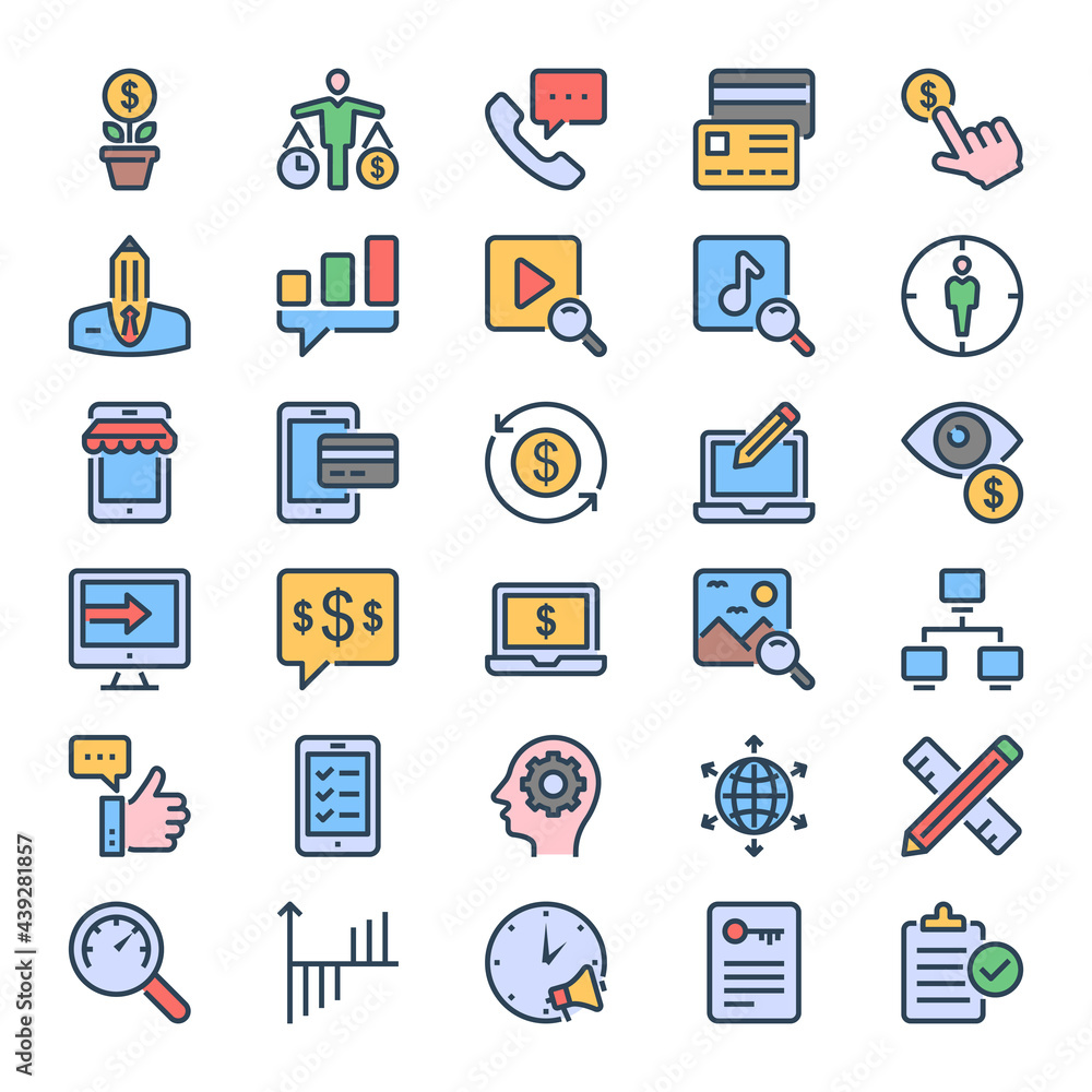 Filled outline icons for SEO & Web. Filled outline icons for SEO & Web.