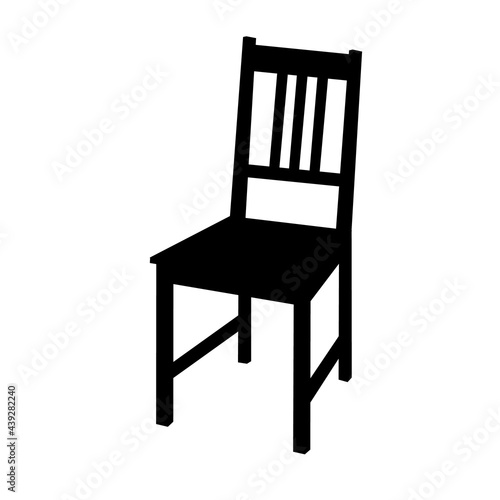 chair icon on white background. armchair sign. wooden chair symbol. flat style.