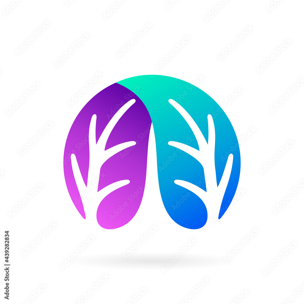 leaf aqua scape vector symbol