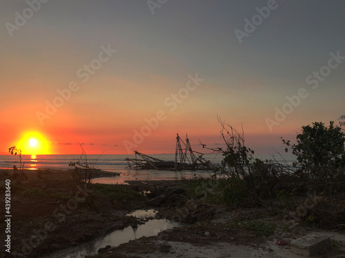 sunset on the beach