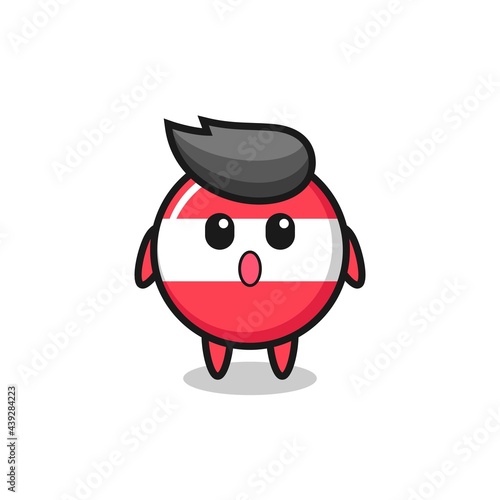 Wallpaper Mural the amazed expression of the austria flag badge cartoon Torontodigital.ca