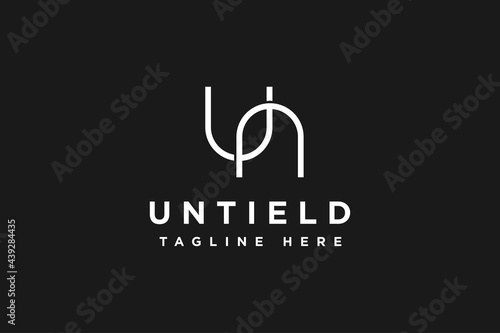 Letter UN logo design vector illustration. Letter UN suitable for business finance and management company logos.
