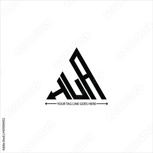 H L A letter logo creative design. H L A unique design