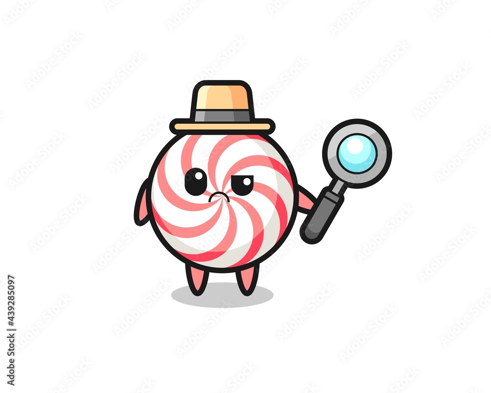 the mascot of cute candy as a detective the mascot of cute candy as a detective