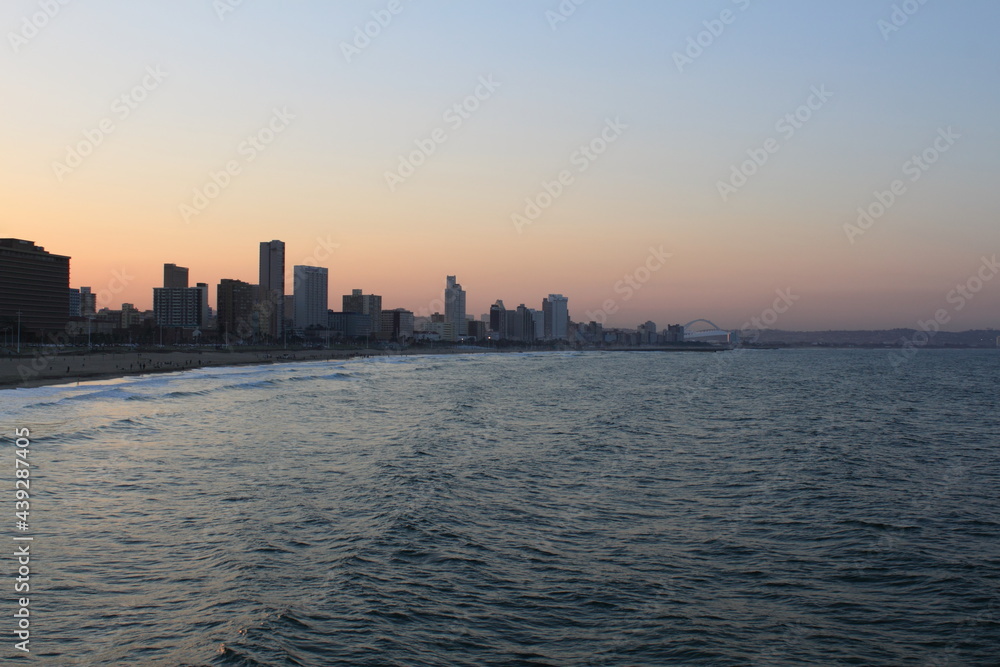 Durban South Africa harbor skyline