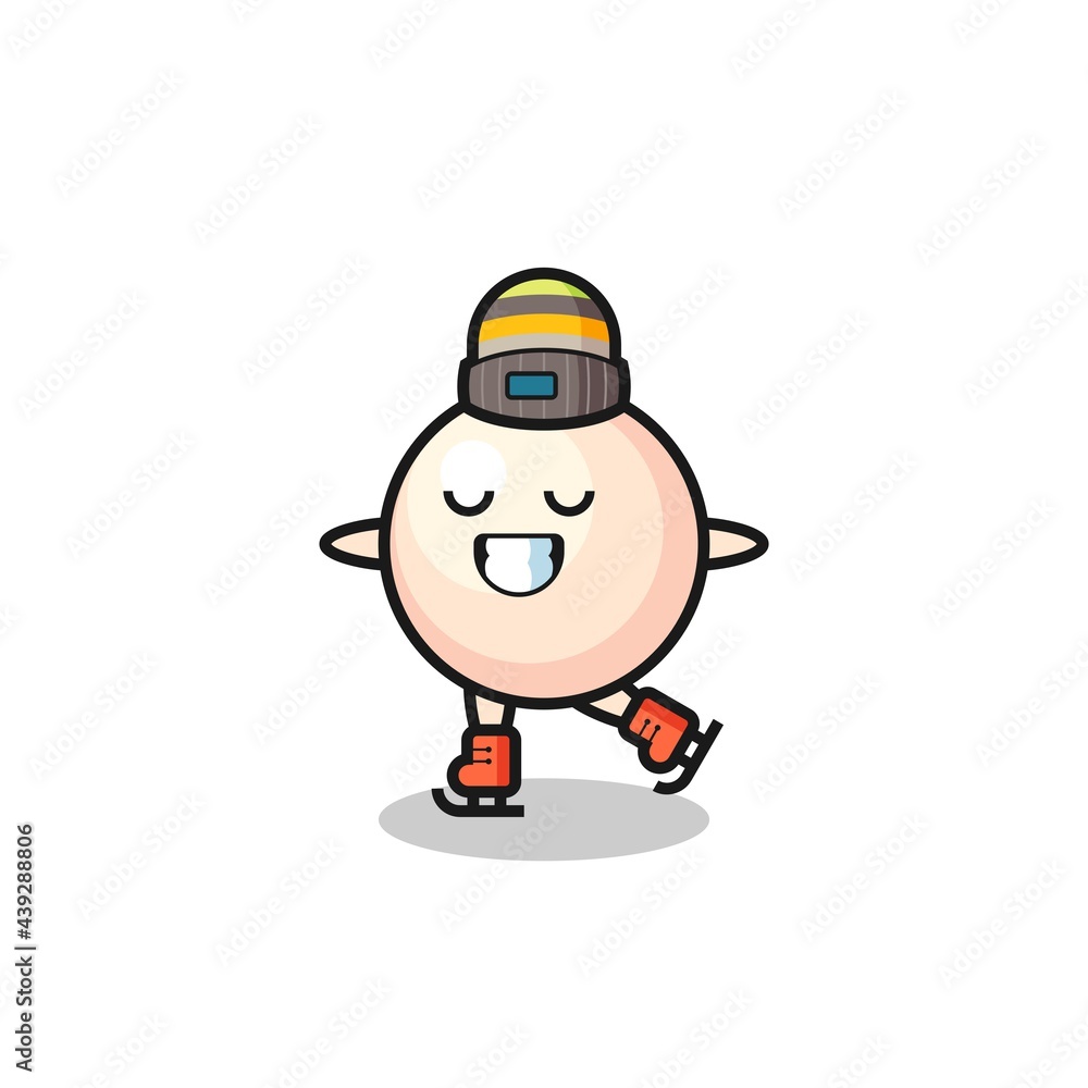 pearl cartoon as an ice skating player doing perform pearl cartoon as an ice skating player doing perform