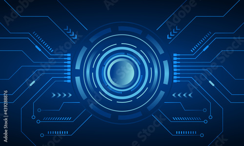 vector illustration of circuit board, computer motherboard, technology background.