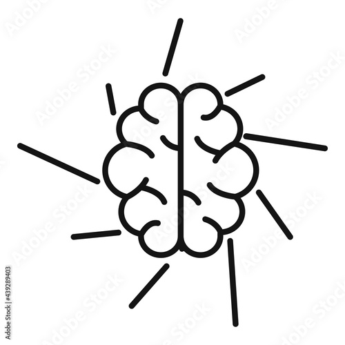 Brain capabilities icon, outline style