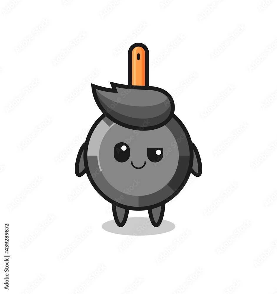 Fototapeta premium frying pan cartoon with an arrogant expression