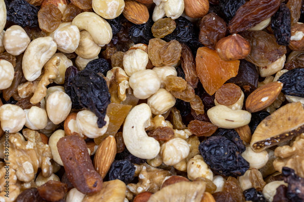 Organic nuts. close up. Mixed nuts as background texture Organic nuts. close up. Mixed nuts as background texture