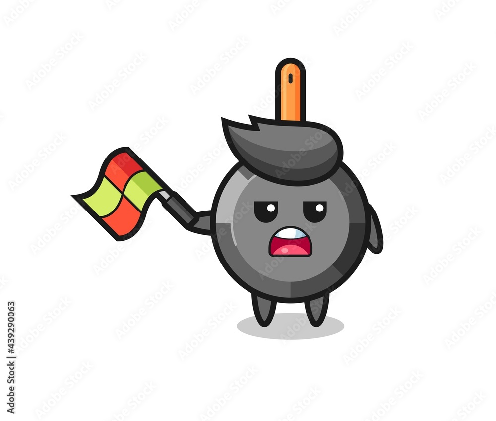 frying pan cartoon as the line judge hold the flag up at a 45 degree angle frying pan cartoon as the line judge hold the flag up at a 45 degree angle