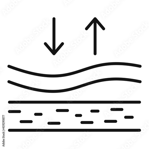 Smoothing out wrinkles icon, outline style