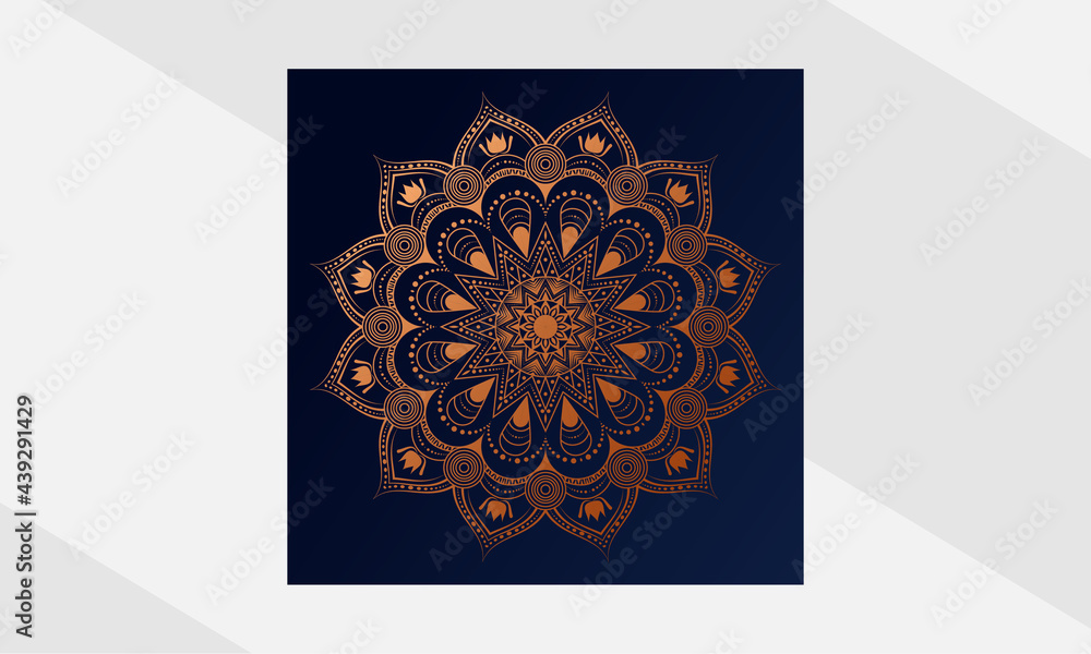 Luxury floral ornamental mandala design background arabesque pattern Arabic Islamic east style for Hena, wallpaper, boho, motif, invitation