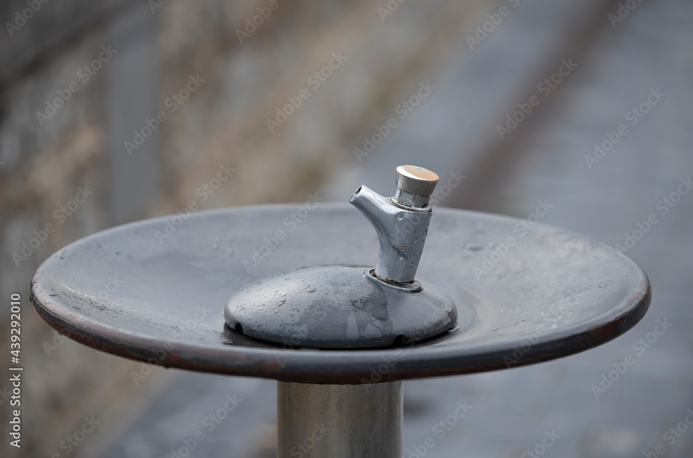 fountain without water on the street fountain without water on the street