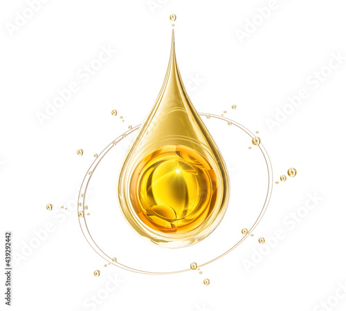 Fotografía Cosmetic oil or Cosmetic Essence Liquid drop on a white background
