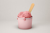 Ice cream mockup on soft color background