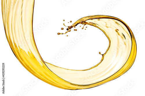 Olive oil or Cosmetic essence splash isolated on white background