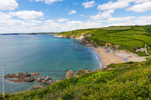 Hemmick Beach view from the walking trail 