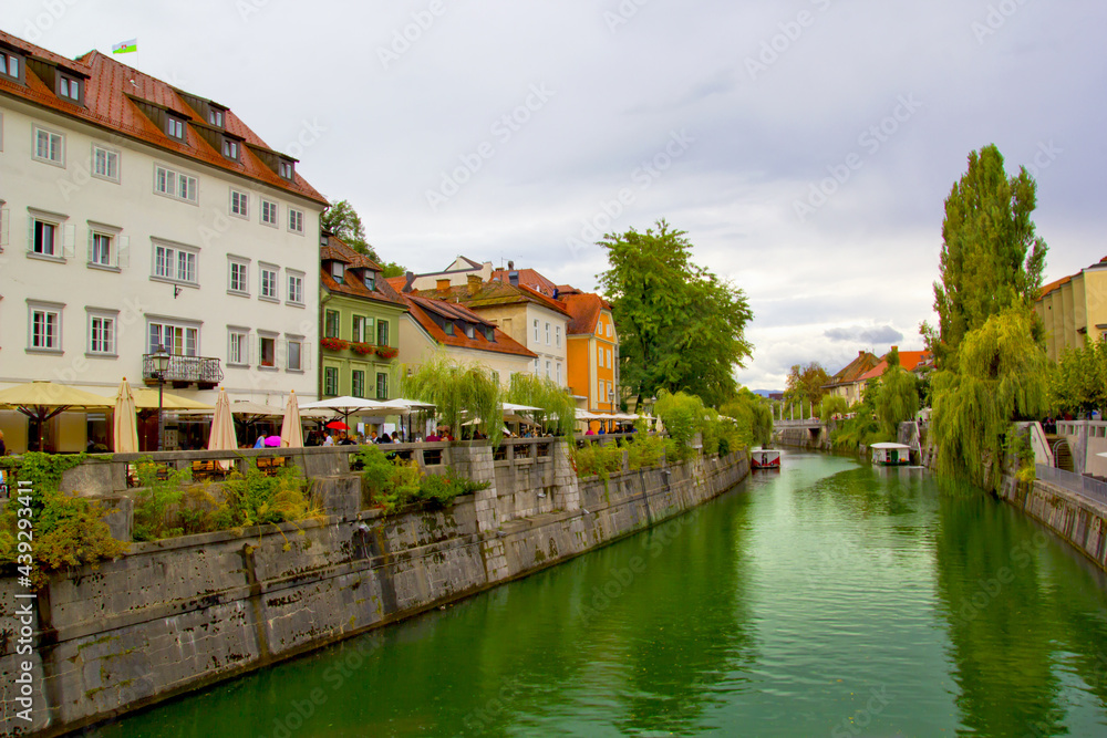 Beautiful view of  Ljubljana city in Slovenia