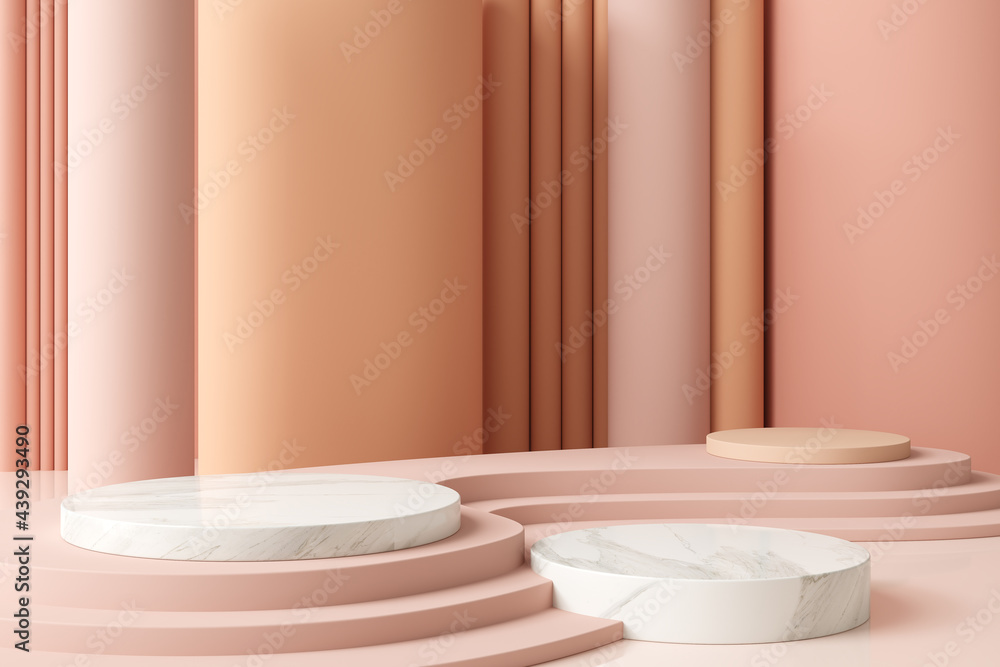 abstract geometric shape pastel color scene minimal, design for cosmetic or product display podium abstract geometric shape pastel color scene minimal, design for cosmetic or product display podium