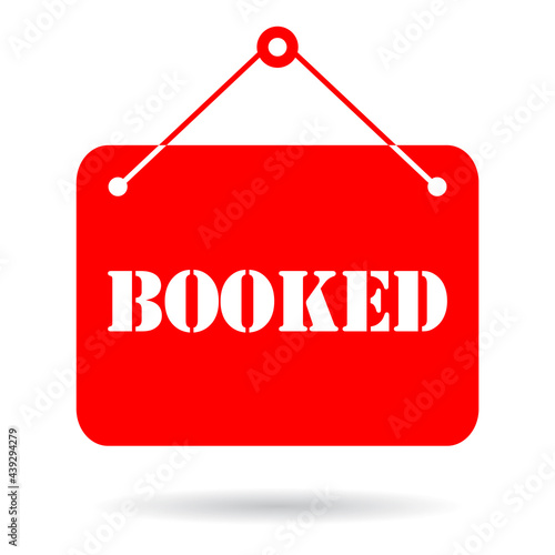 Booked vector sign