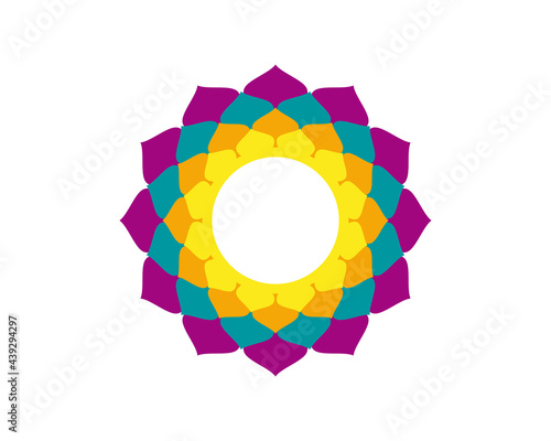 flower logo icon template