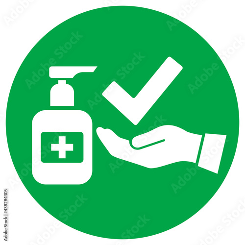 Wash and sanitize your hands vector sign