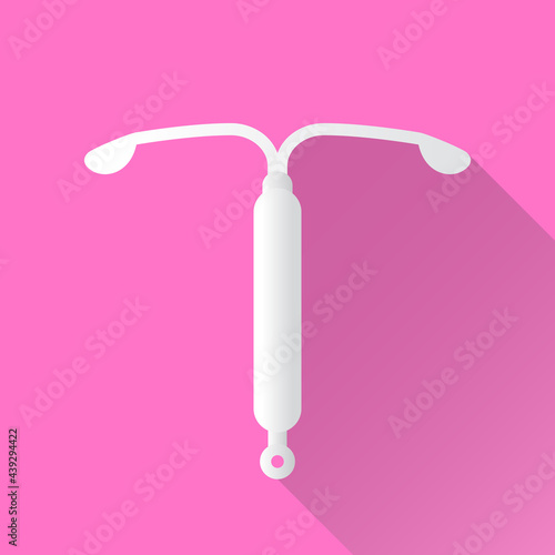 Intrauterine contraceptive device vector cartoon