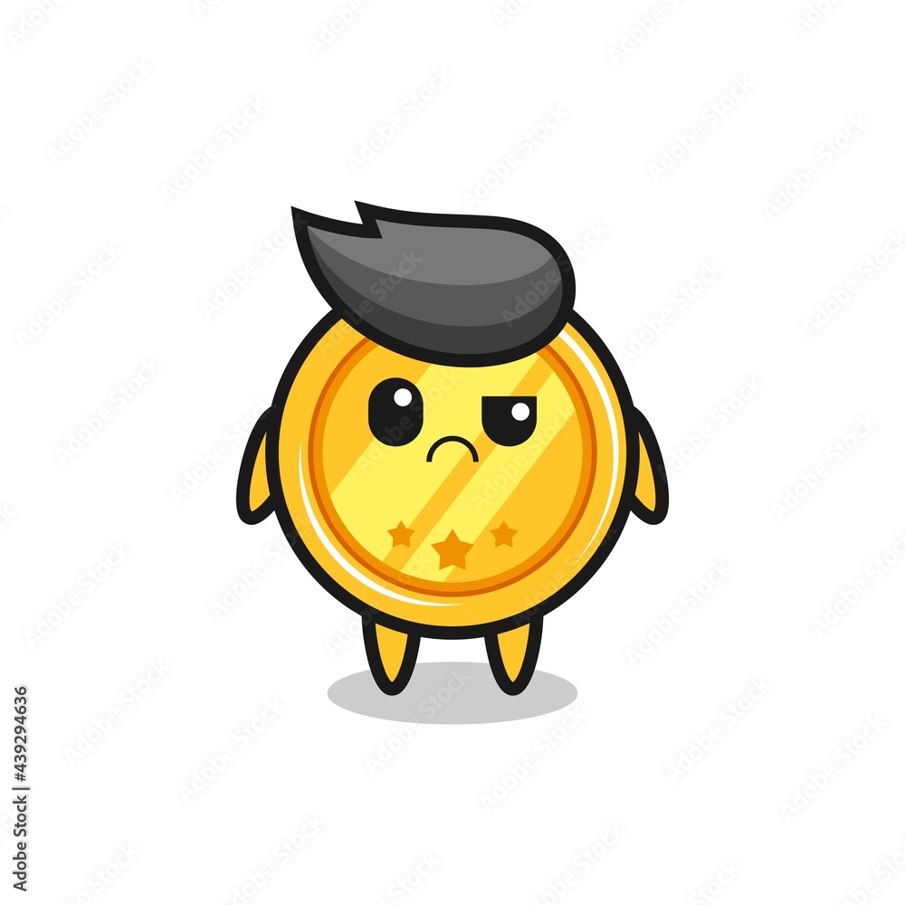 the mascot of the medal with sceptical face the mascot of the medal with sceptical face