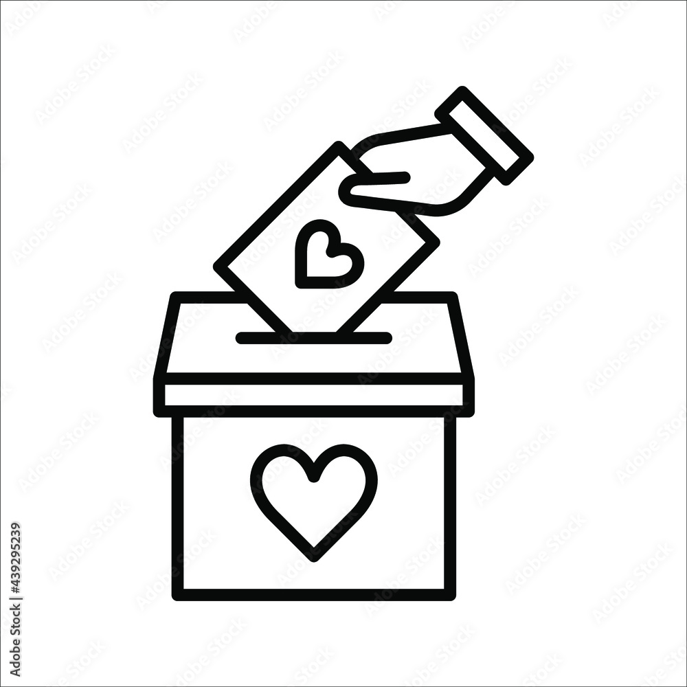 Donation box vector icon. Flat vector donation box icon symbol sign from modern charity collection for mobile concept and web apps design on white background. color editable Donation box vector icon. Flat vector donation box icon symbol sign from modern charity collection for mobile concept and web apps design on white background. color editable