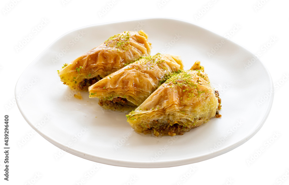 Sobiyet Baklava isolated on white background. Sobiyet Baklava isolated on white background.