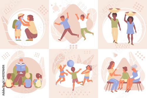 Child Protection Flat Composition Set